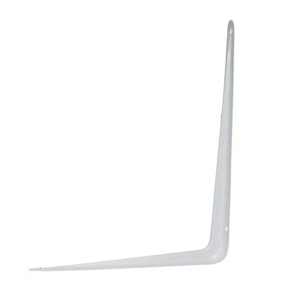 Hyper Tough 10 inch x 12 inch Shelf Bracket White, Pre-Drilled Holes - 4 Pack